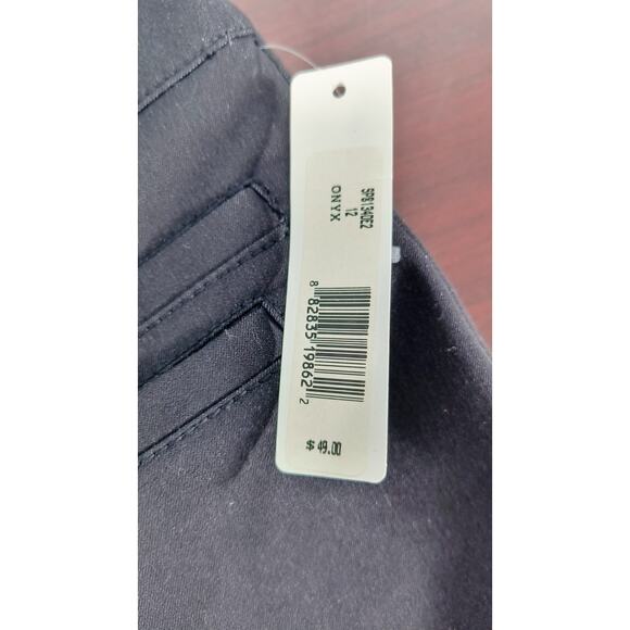 New Direction Dress Slacks Women's Sz 12 Onyx Straight Leg Mid Rise Career Work - Picture 3 of 16